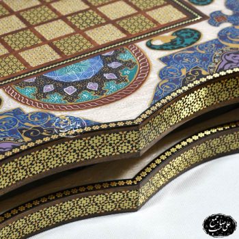 تخته نرد و شطرنج 50cm اعلاء تمام تذهیب - Image 3