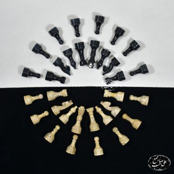 مهره شطرنج سنگی گرانیت و جاسپر مشکی