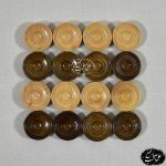 مهره چوبی تخته نرد طرح دو خط