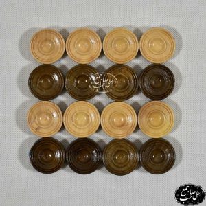 مهره چوبی تخته نرد طرح دو خط