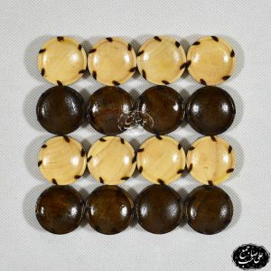مهره چوبی تخته نرد کاسه ای ساده