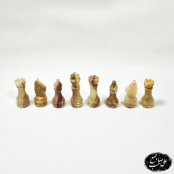 مهره شطرنج سنگی مرمر و جاسپر قرمز - Image 4