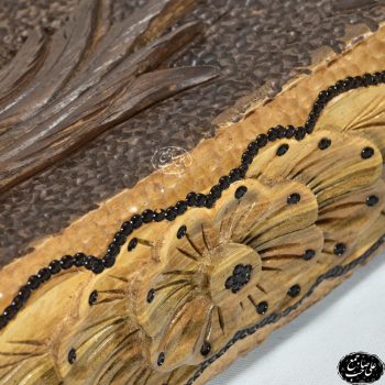 تابلو نرد منبت کاری 60سانتی اسکلت و عقاب - Image 3