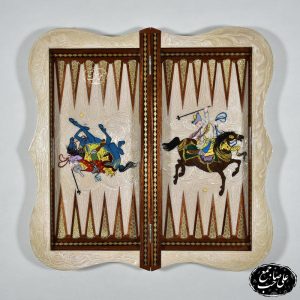 تخته نرد و شطرنج 50cm دالبر طرح اسب و چوگان
