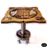 میزبازی تخته نرد و شطرنج دالبر خاتم و مینیاتور
