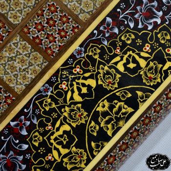 تخته نرد کنگره ای تذهیب 60سانتی خاتمکاری - Image 4