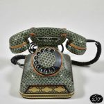 تلفن قدیمی خاتمکاری
