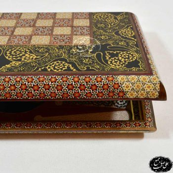 شطرنج و تخته نرد 60 سانتی تذهیب حلکاری اعلاء - Image 2