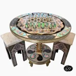 میز بازی شطرنج و نرد خاتم‌کاری لوکس