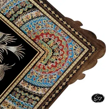 تابلو قلمزنی گل و مرغ 40*30 سانتیمتر کد 503 - Image 2
