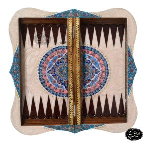 تخته نرد و شطرنج خاتمکاری نقاشی تذهیب کد 102