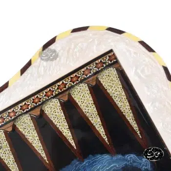 تخته نرد شطرنج خاتم 60 سانتی دالبر طرح نقاشی لیلی مجنون کد 121 - Image 3