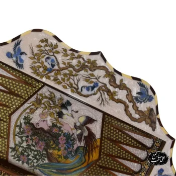 تخته نرد و شطرنج کنگره_ای خاتمکاری طرح نگارگری فرشچیان کد 132 (6)