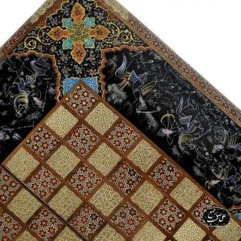 تخته نرد شطرنج خاتم نقاشی اسب وچوگان کد 125 - Image 3