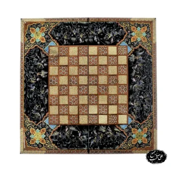 تخته نرد شطرنج خاتم نقاشی اسب وچوگان کد 125