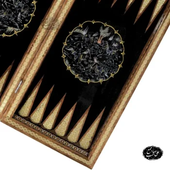 تخته نرد شطرنج خاتم نقاشی اسب وچوگان کد 125 - Image 4