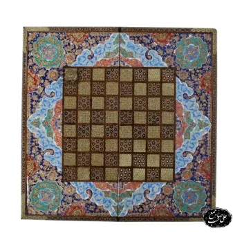 تخته نرد شطرنج خاتم نقاشی تذهیب کد 124