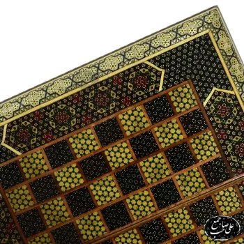 تخته نرد و شطرنج 5۰ سانتی_متری طرح تمام خاتم