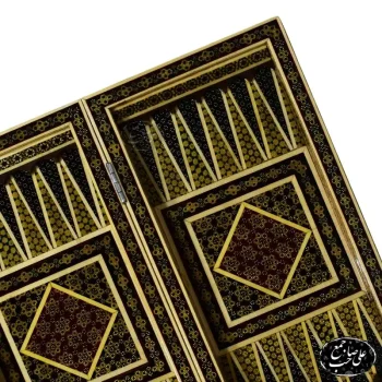 تخته نرد و شطرنج 5۰ سانتی_متری طرح تمام خاتم