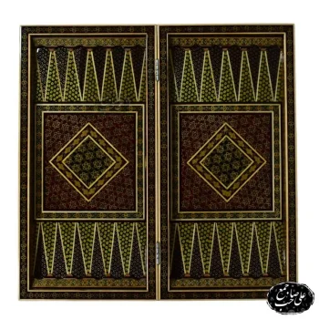 تخته نرد و شطرنج 5۰ سانتی_متری طرح تمام خاتم