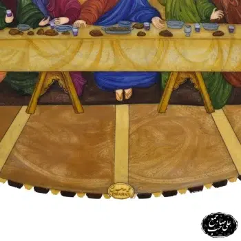 تابلو نقاشی شام آخر اثر داوینچی خاتم بند علی صاحب جمع