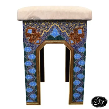 میز بازی شطرنج و تخته نرد خاتم‌کاری لوکس با چهار پایه