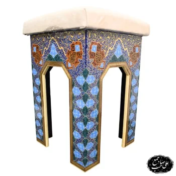 میز بازی شطرنج و تخته نرد خاتم‌کاری لوکس با چهار پایه