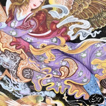 تابلو خاتم نگارگری آهنگ پرواز فرشچیان - Image 5