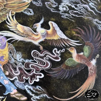 تابلو خاتم نگارگری آهنگ پرواز فرشچیان - Image 4